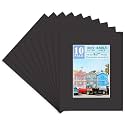 Golden State Art, 10 Pack 8x10 Black Picture Mat for 5x7 Photos