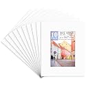 Golden State Art, 10 Pack 8x10 White Picture Mat for 5x7 Photos