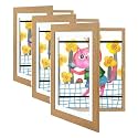 Golden State Art, 10x12.5 Kids Art Frames, Front-Opening Picture Frame Great for Kids Drawings, Artworks, Children Art Projects, Schoolwork, Home or Office (Brown Set of 4) (Pack of 3)