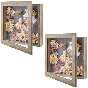 golden state art 2 pack 11x11 white shadow box frame 2-inch depth