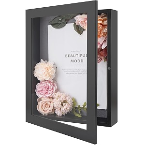 golden state art 11x14 inch black shadow box frame display case 2-inch depth great for collages collections mementos black