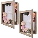 Golden State Art, 8x8 inch Black Shadow Box Frame Display Case, 2-inch Depth, Great for Collages, Collections, Mementos (Black)