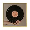 Golden State Art 12.5x12.5 Aluminum Music Album Frame Acrylic Front Gold