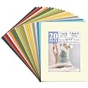 Golden State Art 20 Pack Mixed Color Photo Mats 11x14 for 8x10 Mats Only
