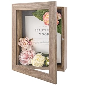 golden state art 8x105 brown shadow box frame 2-inch depth