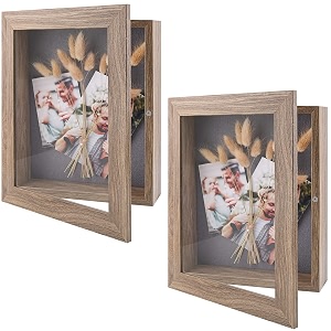 golden state art 8x8 inch black shadow box frame display case 2-inch depth great for collages collections mementos black