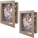 Golden State Art, 8x8 inch Black Shadow Box Frame Display Case, 2-inch Depth, Great for Collages, Collections, Mementos (Black)