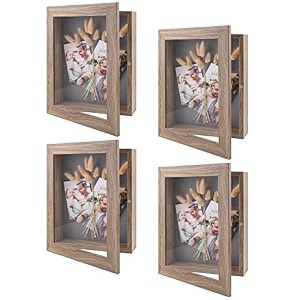 golden state art 8x8 inch black shadow box frame display case 2-inch depth great for collages collections mementos black
