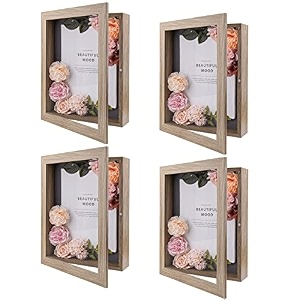 golden state art 8x8 inch black shadow box frame display case 2-inch depth great for collages collections mementos black