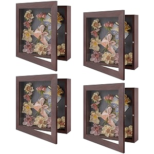 golden state art 4 pack 11x11 black shadow box frame 2-inch depth