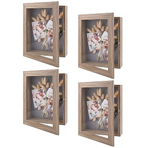 golden state art 8x8 inch black shadow box frame display case 2-inch depth great for collages collections mementos black