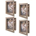 Golden State Art, 8x8 inch Black Shadow Box Frame Display Case, 2-inch Depth, Great for Collages, Collections, Mementos (Black)