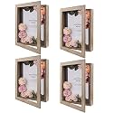 Golden State Art, 8x8 inch Black Shadow Box Frame Display Case, 2-inch Depth, Great for Collages, Collections, Mementos (Black)