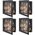 Golden State Art 4 Pack 11x11 Black Shadow Box Frame 2-inch Depth