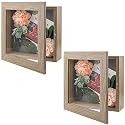 Golden State Art, 8x8 inch Black Shadow Box Frame Display Case, 2-inch Depth, Great for Collages, Collections, Mementos (Black)