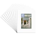 Golden State Art Pack of 10, White Pre-Cut 8x10 Picture Mat for 5x7 Photo