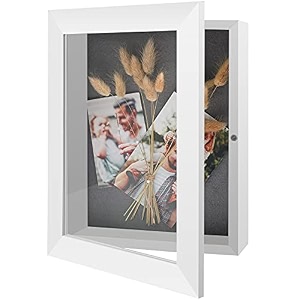 golden state art white shadow box frame display case 2-inch depth 8 x 105 inch white