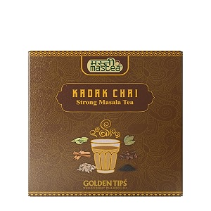 golden tips kadak masala chai strong assam ctc tea with aromatic spices cardamom cinnamon clove ginger amp bay leaves bold amp flavorful best with milk 500 gram 250 cups