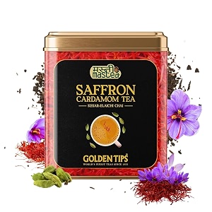 golden tips saffron cardamom exotic chai india39s authentic spiced tea 500gram-250 cups