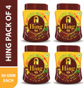 Golden Tree 100% Premium Compounded Hing (Asafoetida) No Additives| Organic Authentic & Pure (4 x 50 g)