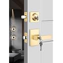Goldenwarm Gold Exterior Door Lock Set, Door Handle with Deadbolt 1 Pack