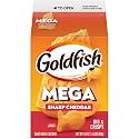 Goldfish Mega Bites Sharp Cheddar Cheese Crackers, Carton, 24.3 Ounce (Pack of 6)