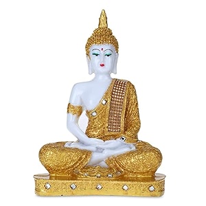 lord buddha statue showpiece for home decor decorative buddha idol showpiece for living room office meditation pooja amp gift 22 cm