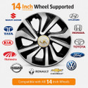 GOLDKARTZ R14 INCH SIZE Wheel Cover Universal for all Cars Wheel Cover For Honda, Hyundai, Kia, Mahindra, Maruti, Renault, Tata, Volkswagen, Universal For Car Amaze, Ameo 1.5 TDI Trendline, Celerio, Grand i10, Indica, Micra, 