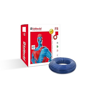 goldmedal 40 sq mm fire retardant electric wire  90 meter pvc insulated single core copper wire  flexible electrical cable for home domestic amp industrial use  blue
