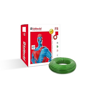 goldmedal 60 sq mm flame retardant electric wire  90 meter pvc insulated single core copper wire  flexible electrical cable for home domestic amp industrial use  green