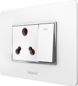 Goldmedal Air 2M 16A Socket & Aura 1M 20A Switch with Cover Plate ( White ) 20 A One Way Electrical Switch (Pack of 1 Number of Switches - 2)