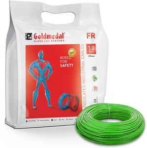 goldmedal fr grade 1 sqmm green 45 m wire