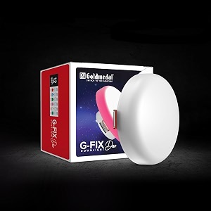 goldmedal g-fix 12w duo round downlightled downlight for false celinghomehallroomofficeshop  2 -in 1 round junction led light  cool daylight  red  pack of 1