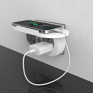 goldmedal wall-e-3 pin plug travel adaptor with mobile stand