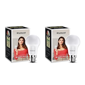 goldmedal wow 7w b22 base led bulb for home amp office  230 degree light coverage  4kv surge protection  high voltage protection  energy efficient cool daylight 6500k pack of 2