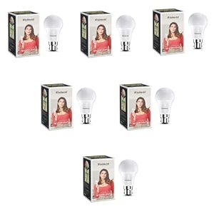 goldmedal wow 7w b22 base led bulb for home amp office  230 degree light coverage  4kv surge protection  high voltage protection  energy efficient  cool daylight 6500k pack of 6
