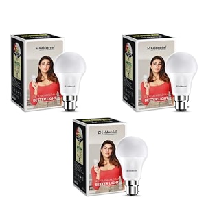 goldmedal wow 9w b22 base led bulb for home amp office  230 degree light coverage  4kv surge protection  high voltage  energy efficient cool daylight 6500k  pack of 3