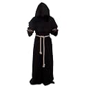 GOLDSTITCH Friar Medieval Hooded Monk Renaissance Priest Robe Costume Cosplay