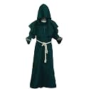 GOLDSTITCH Friar Medieval Hooded Monk Renaissance Priest Robe Costume Cosplay
