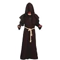 GOLDSTITCH Friar Medieval Hooded Monk Renaissance Priest Robe Costume Cosplay