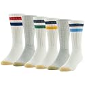 GOLDTOE Men's 656S Cotton Crew Athletic Socks (Multipack)