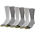 GOLDTOE Men's 656S Cotton Crew Athletic Socks (Multipack)