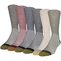 GOLDTOE Men's 656S Cotton Crew Athletic Socks (Multipack)