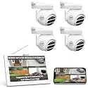 Golens WC05S 5MP Wireless WiFi CCTV Camera System with 10.1 Inch 8CH NVR | 4 PTZ Outdoor Cameras | 2K Video, Two-Way Audio, Motion Detection, Color Night Vision
