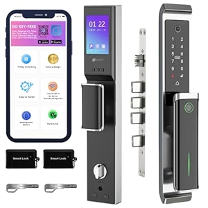 golens x11 premium smart digital door lock with camera technology 7-way unlocking fingerprint bluetooth mobile app otp password nfc card and manual key access easy installation