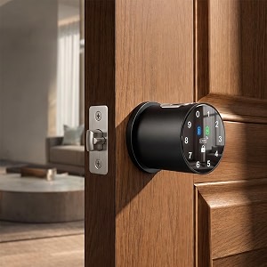 golens aura neo smart door lock with fingerprint password rfid card bluetooth app amp key unlock keyless digital lock for home amp office usb emergency backup 30-120mm door thickness support