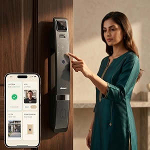 golens main door protector world39s most advance smart lock  12 ways unlock  seperate chime amp bell  alexaapplegoogle home supports  inbuilt cctvvideo door viewer