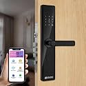 Golens X33 Glossy Black Smart Digital Door Lock | 6-Way Unlocking | Fingerprint | Pincode| WiFi | RFID Access Card | Mobile App | Physical Key | OTP Access | Passage Mode (No Extra Gateway Required)