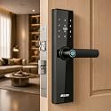 Golens X3N (NEW Launch) Smart Door Lock, Black | 8-in-1 Keyless Lock | WiFi &amp; Bluetooth | Fingerprint, PIN, RFID, OTP, App &amp; Mechanical Key | Biometric Lock for Wooden Doors