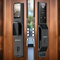 Golens Smart Door Lock for Main Door with Camera | 8-Way Unlocking incl. Face Recognition & Fingerprint Lock | Digital Lock with Door Viewer & 2-Way Audio | Scratch-Proof Alloy Body | Black X114